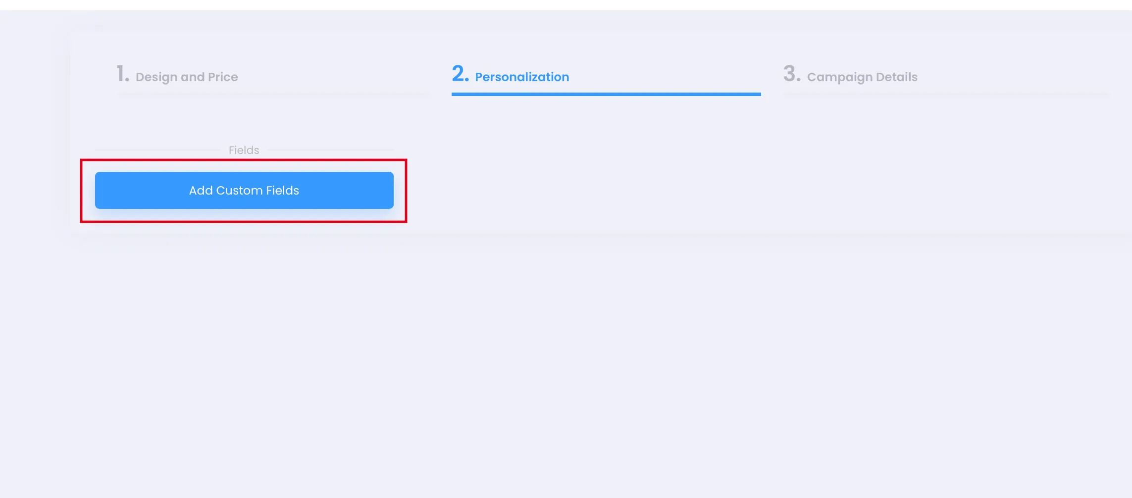 Switch to Personalization tab and click Add Custom Fields
